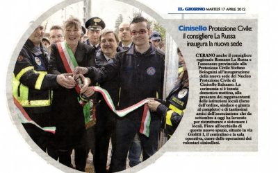 Cinisello Protezione Civile: il consigliere La Russa inaugura la nuova sede