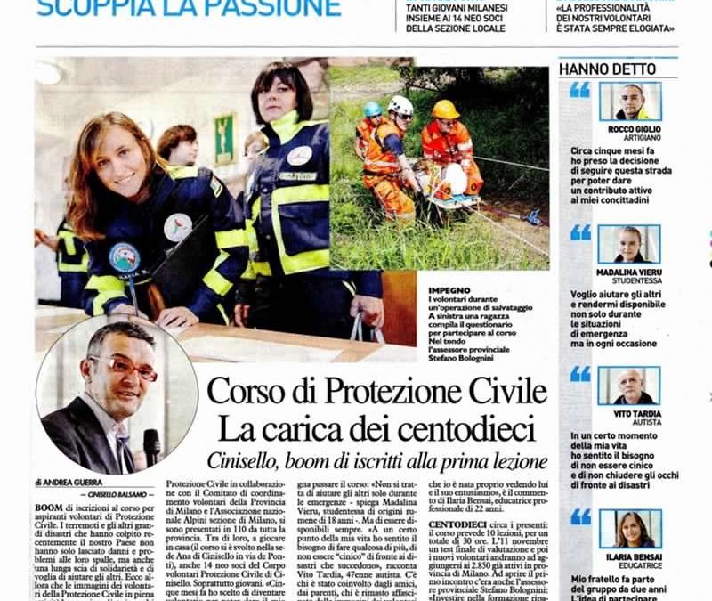Corso di Protezione Civile. La Carica dei 110